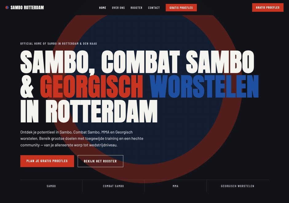 Sambo Rotterdam homepage — official SAMBO club site